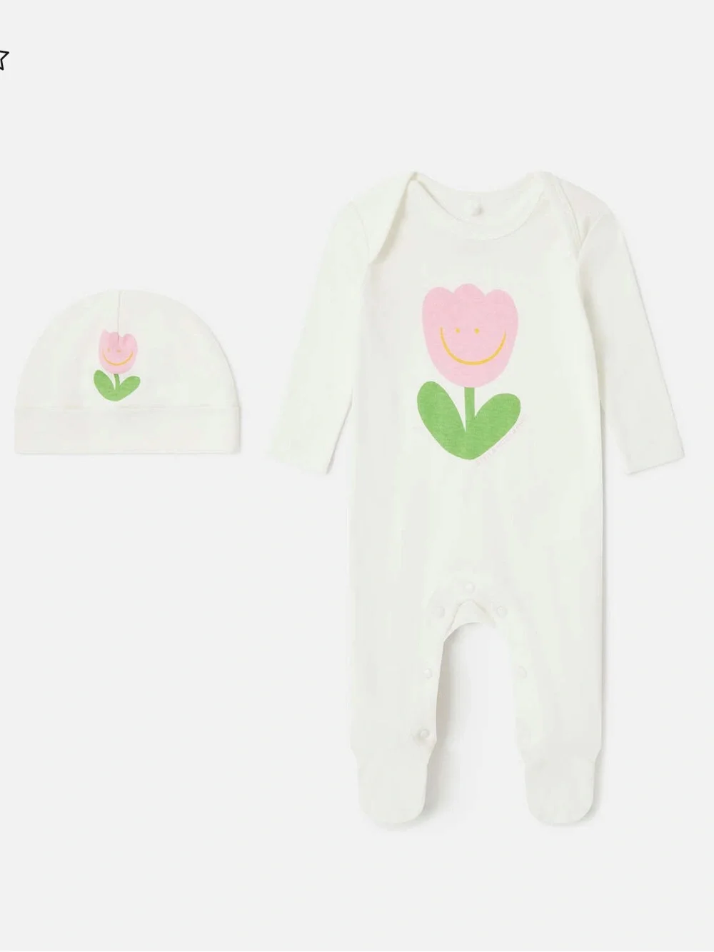Stella McCartney Kids Floral Graphic Hat And Romper Set